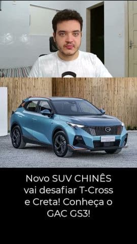 GAC GS3 vai chegar ao Brasil com motor flex para brigar com T-Cross e Creta! #gac #gs3 #gacgs3