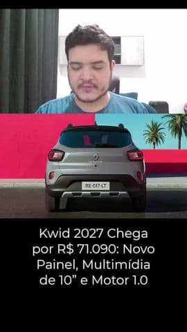 Renault Kwid 2027 SURPREENDE! Novo Interior, 2 Telas e Preço Mais Baixo #renault #kwid #kwid2027