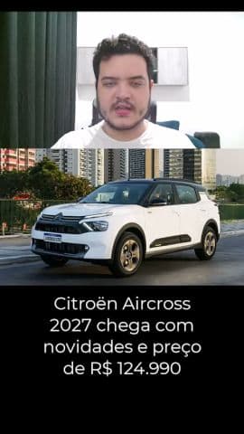 Citroën Aircross 2027 chega com novidades e preço de R$ 124.990 #citroen #aircross2027 #aircross