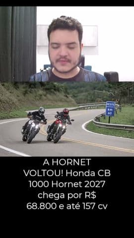 Nova Hornet 1000 no Brasil! CB 1000 Hornet SP tem 157 cv e custa R$ 76.750 #honda #hornet1000