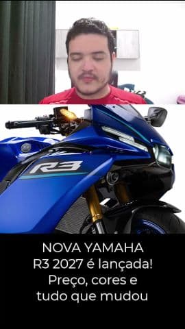 Yamaha R3 2027 chega por R$ 37.490! Veja as novidades da esportiva #r3 #yamahar3 r32027 #moto