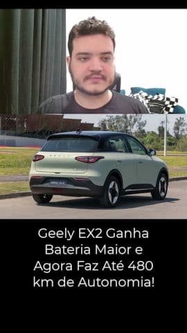 Geely EX2 Ganha Bateria Maior e Agora Faz Até 480 km de Autonomia! #geely #geelyex2 #carroelétrico