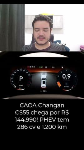 CAOA Changan CS55 chega por R$ 144.990! PHEV tem 286 cv e 1.200 km #caoachagan #cs55 #carro