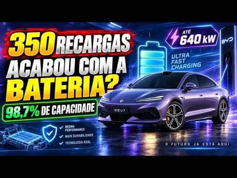 Recarga ULTRARRÁPIDA acaba com a bateria? BYD fez 350 TESTES