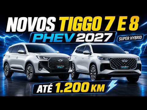 CAOA Chery declara guerra nos híbridos: Tiggo 7 e Tiggo 8 agora têm recarga rápida