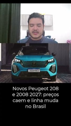 Peugeot 208 e 2008 2027 chegam mais baratos, mas motor 1.0 turbo perde potência #peugeot #208 #2008
