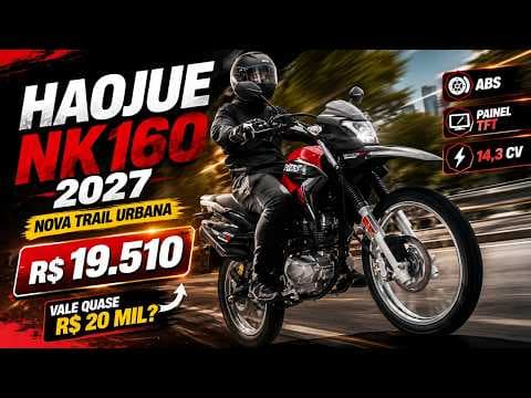 Haojue NK160 Substitui a NK150 com Mais Potência e Painel TFT