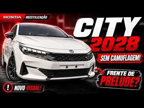Novo Honda City 2028 Aparece Sem Camuflagem com Visual de Prelude! #honda #city #hondacity