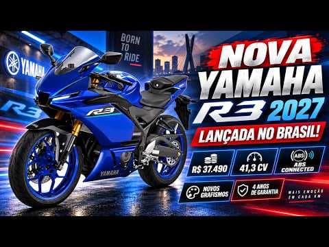 NOVA YAMAHA R3 2027 é lançada! Preço, cores e tudo que mudou