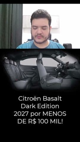 Citroën surpreende! Basalt Dark Edition 2027 ganha versão de R$ 98.990 #citroen #basalt #carro
