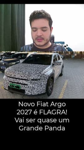 Novo Fiat Argo 2027 é FLAGRA! Vai ser quase um Grande Panda #fiat #fiatargo #fiatpulse #argo