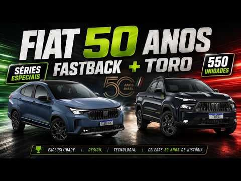 Fiat Fastback e Toro 50 Anos chegam ao Brasil! Preços, versões e o que muda