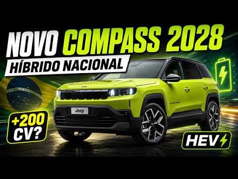 Novo Compass 2028 confirmado para o Brasil? SUV terá tecnologia híbrida da Stellantis
