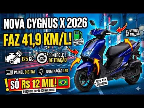 Scooter Yamaha 2026: econômica, tecnológica e barata!
