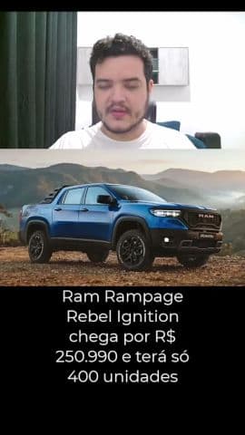 Nova Ram Rampage Rebel Ignition tem visual de TRX e 272 cv #ram #ramrampage #rampage #picape