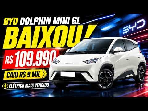 Dolphin Mini GL por R$ 109.990: BYD mexe no preço do elétrico mais vendido