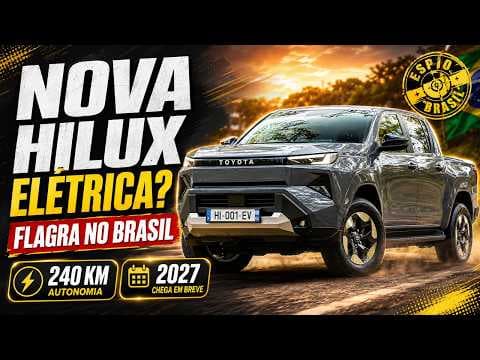 Toyota Hilux ELÉTRICA é flagrada no Brasil! Nova geração chega em 2027