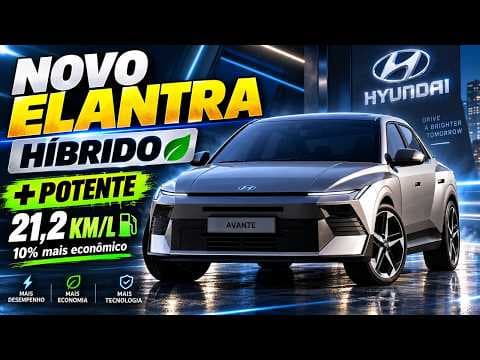 NOVO Hyundai Elantra Hybrid faz mais de 20 km/l e ficou mais potente!