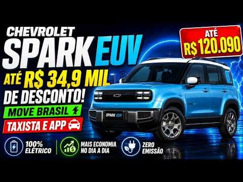 Chevrolet Spark EUV cai para R$ 120 mil no Move Brasil; elétrico vale a pena?