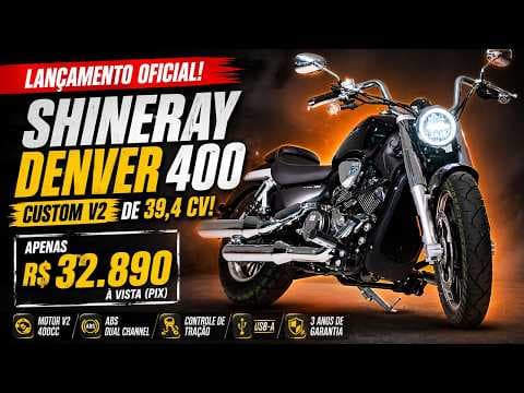 Shineray Denver 400 LANÇADA! Motor V2, 39 cv e preço de R$ 32.890