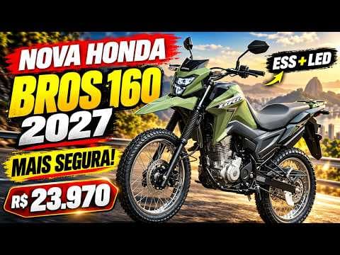Honda Bros 160 2027 chega mais segura: veja preços e tudo que mudou
