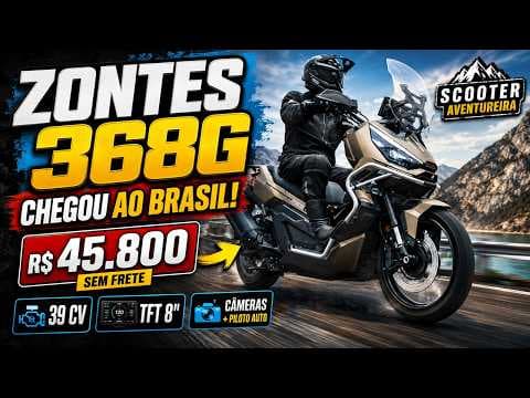 Nova Zontes 368G estreia com painel TFT, piloto automático e controle de tração