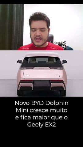 BYD revela novo Dolphin Mini com 129 cv e tamanho de hatch compacto #byd #dolphinmini #carroeletrico