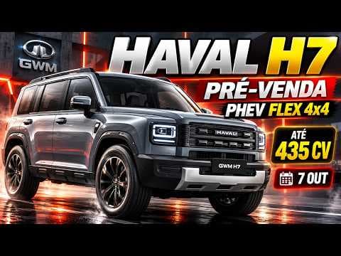 NOVO HAVAL H7 CHEGA AO BRASIL! Híbrido Plug-in FLEX, 4x4 e pré-venda aberta
