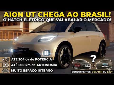 Novo Aion UT chega ao Brasil para bater o BYD Dolphin! Preço surpreende