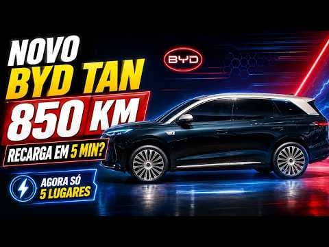 NOVO BYD TAN 2027 faz 850 KM e recarrega em apenas 5 MINUTOS!