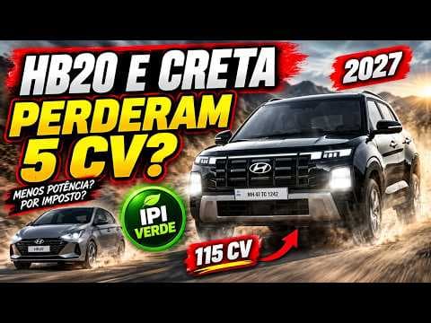HB20 e Creta 2027 PERDEM POTÊNCIA por causa de imposto! Entenda