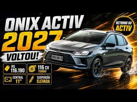 Chevrolet Onix Activ 2027: versão aventureira volta com suspensão mais alta