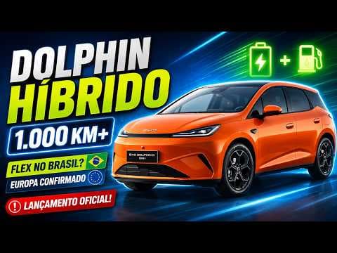 BYD Dolphin HÍBRIDO Chega com Mais de 1.000 km de Autonomia e Será FLEX no Brasil!