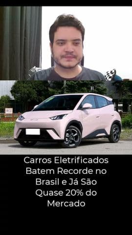 Elétricos e Híbridos Disparam no Brasil: Quase 1 em Cada 5 Carros Já é Eletrificado #carroelétrico