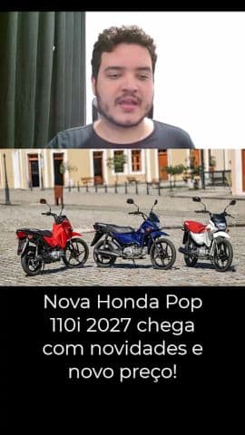 Nova Honda Pop 110i 2027 chega com novidades e novo preço! #honda #pop2027 #hondapop