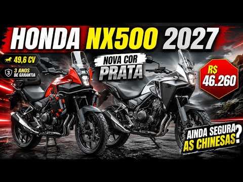 Honda NX500 2027 chega ao Brasil com nova cor e preço de R$ 46 mil