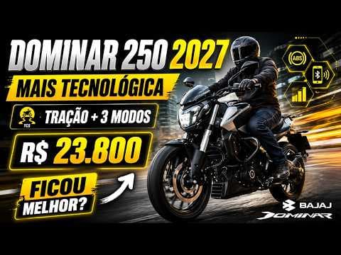 Dominar 250 muda em 2027: 3 modos de pilotagem e novo painel!