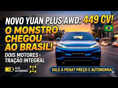 BYD Yuan Plus AWD: 449 cv e 0 a 100 em 3,9s! SUV virou esportivo?