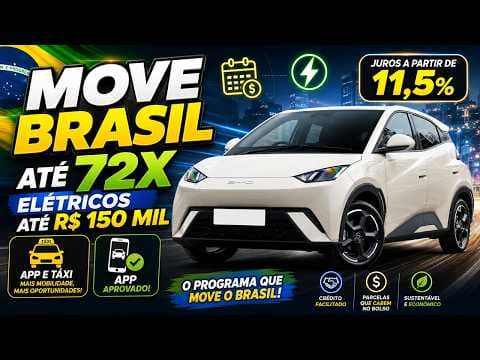 Carro elétrico para Uber? Veja parcelas do Move Brasil para Dolphin, EX2 e Spark