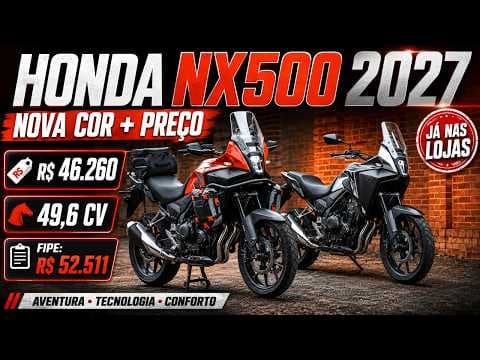 Honda NX500 2027 custa R$ 46.260, mas aparece mais cara na Tabela Fipe