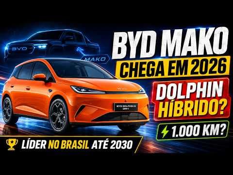 BYD prepara Mako no Brasil e pode trazer Dolphin híbrido plug-in