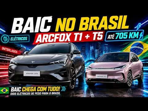 BAIC CHEGA AO BRASIL! Arcfox T5 tem 272 cv e até 705 km de autonomia