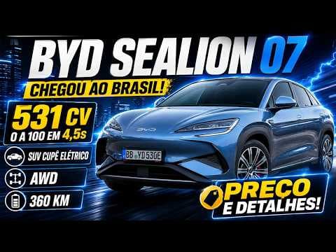 BYD Sealion 07 Chega ao Brasil com 531 cv! Veja o Preço do SUV Elétrico