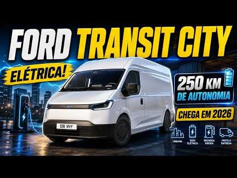 Ford confirma Transit City elétrica no Brasil: até 250 km de autonomia #ford #transitcity #transit