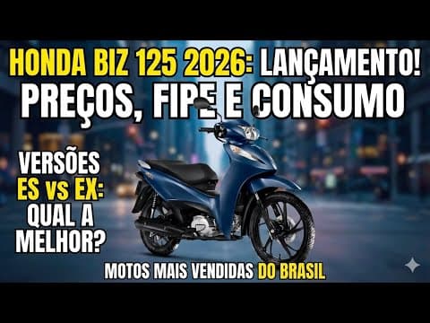 Biz 125 2026 vale a pena? Preço, consumo, equipamentos e Fipe