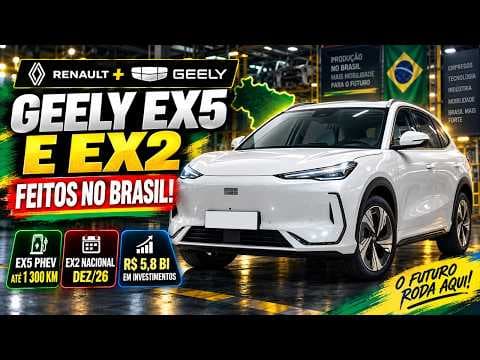 Renault e Geely aceleram no Brasil: EX5 nacional e EX2 confirmado para dezembro