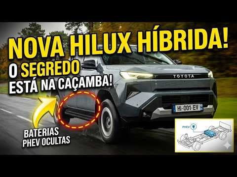 Hilux híbrida plug-in vem aí? Toyota pode enfrentar BYD Shark e Ranger!