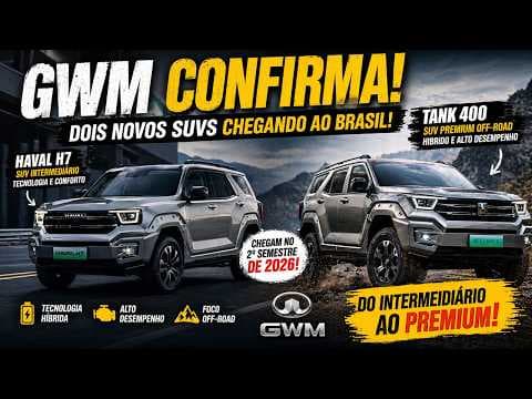 GWM confirma Haval H7 e Tank 400 no Brasil em 2026!