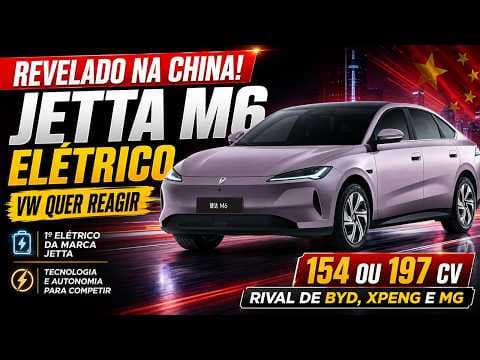 Volkswagen revela NOVO Jetta elétrico para enfrentar BYD e Xpeng