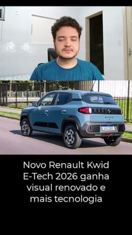 Novo Renault Kwid E-Tech 2026 ganha visual renovado e mais tecnologia #renaut #kwidetech2026 #kwid
